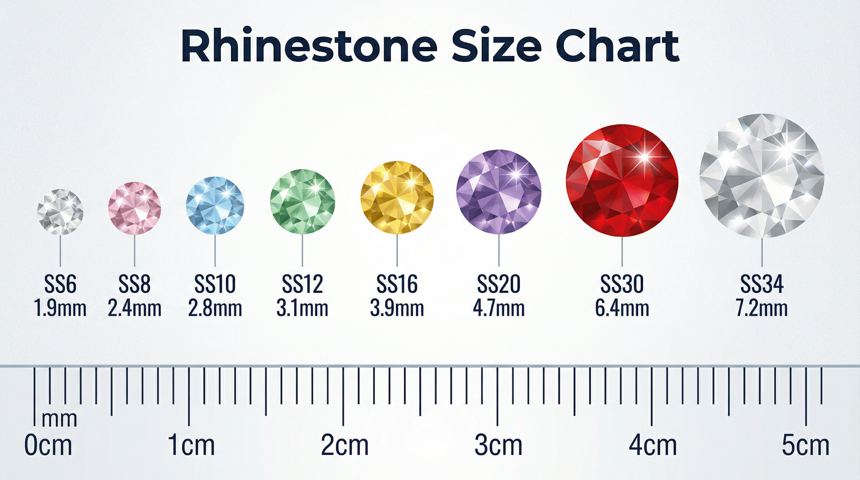 Rhinestone size chart Worthofbest