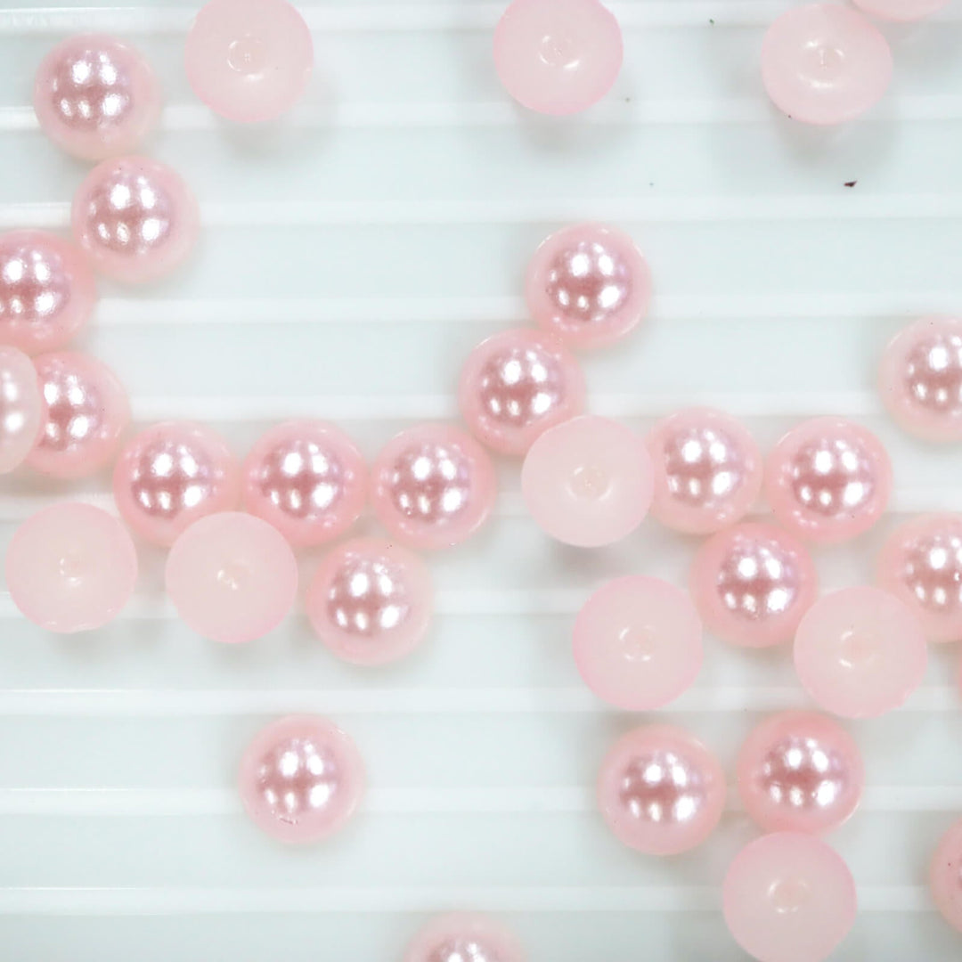 Baby pink ABS half pearl - Worthofbest