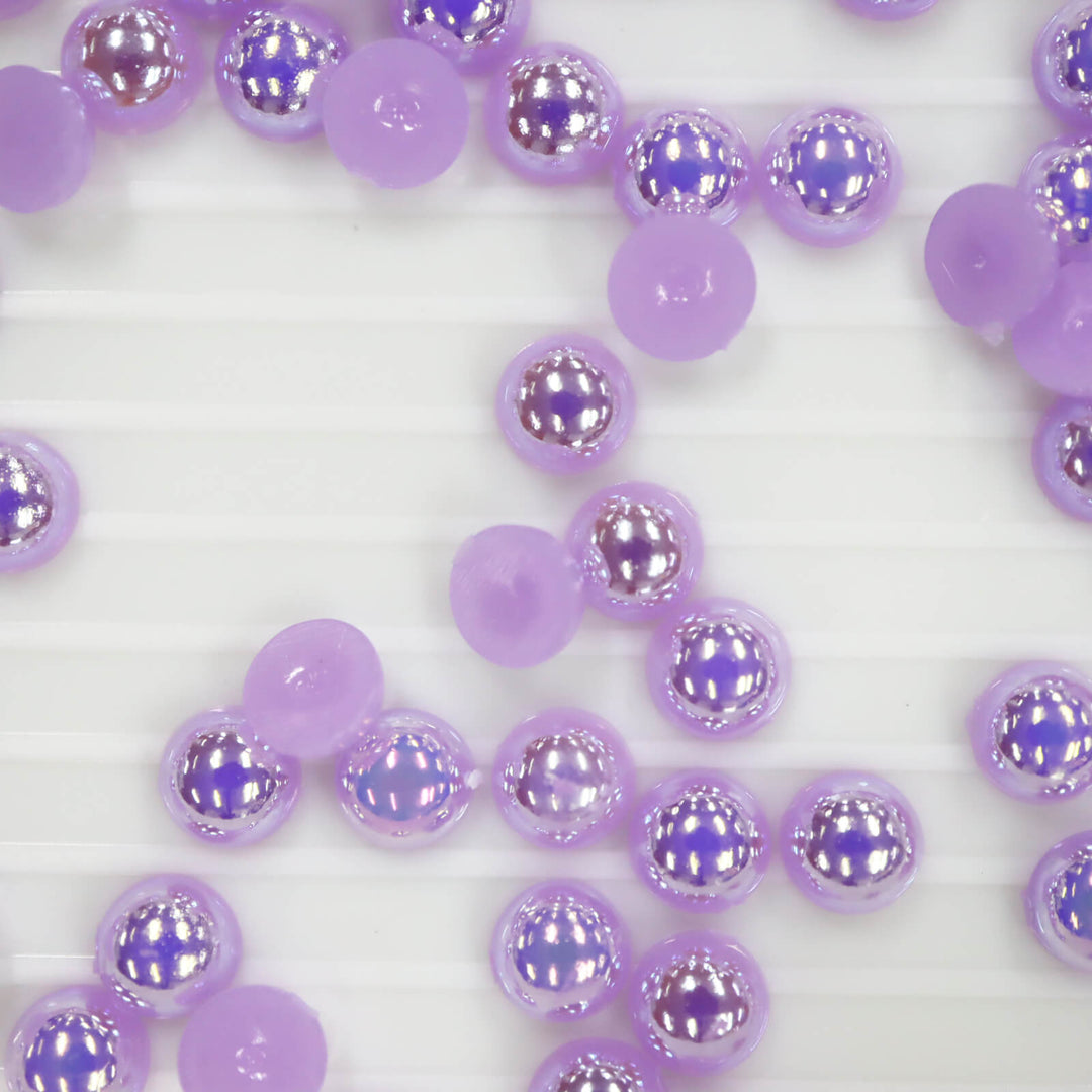 Blue-purple AB ABS half pearl - Worthofbest
