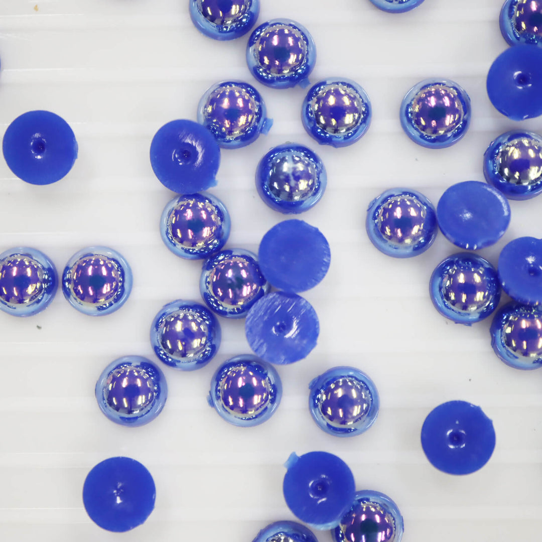 Dark blue AB ABS half pearl - Worthofbest