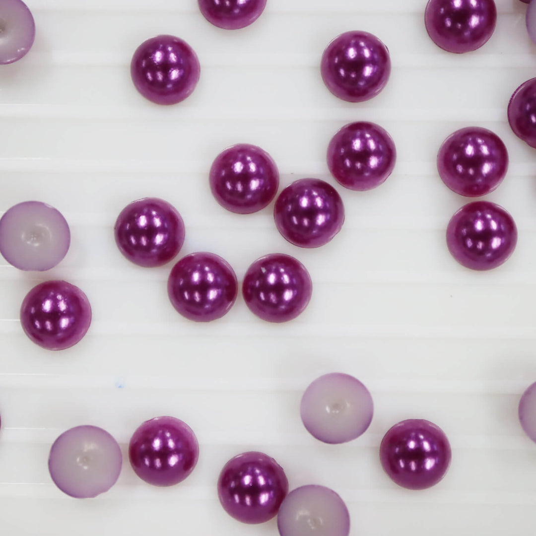 Dark blue purple ABS half pearl - Worthofbest