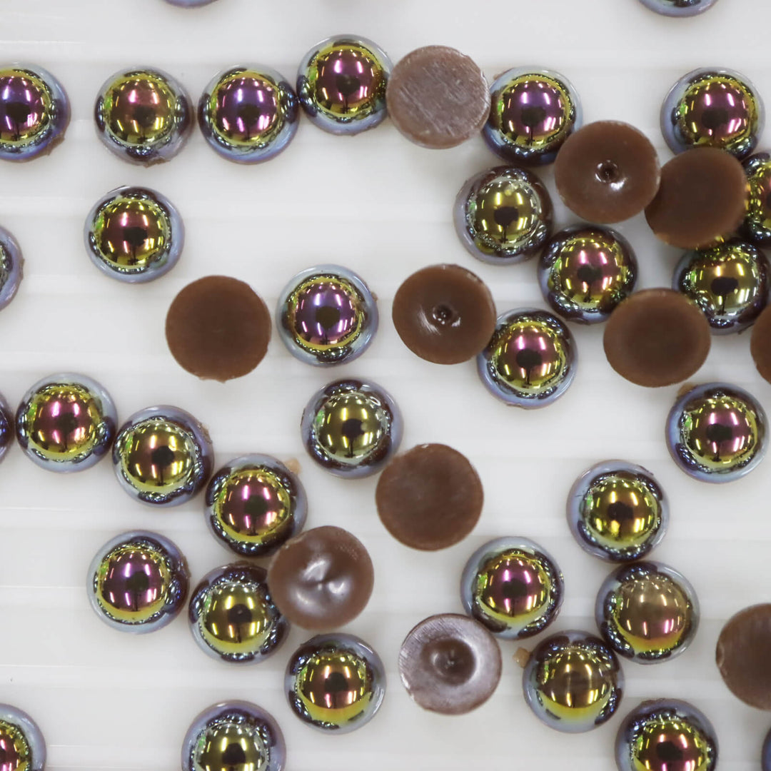 Dark coffee AB ABS half pearl - Worthofbest