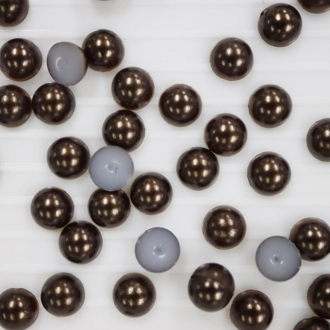 Dark coffee ABS half pearl - Worthofbest