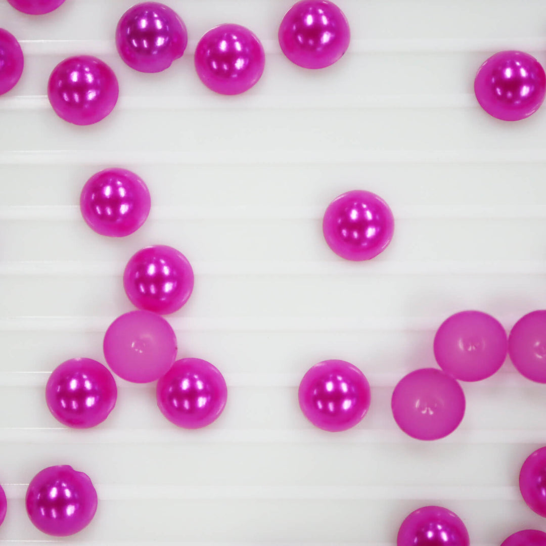 Dark fuchsia ABS half pearl - Worthofbest