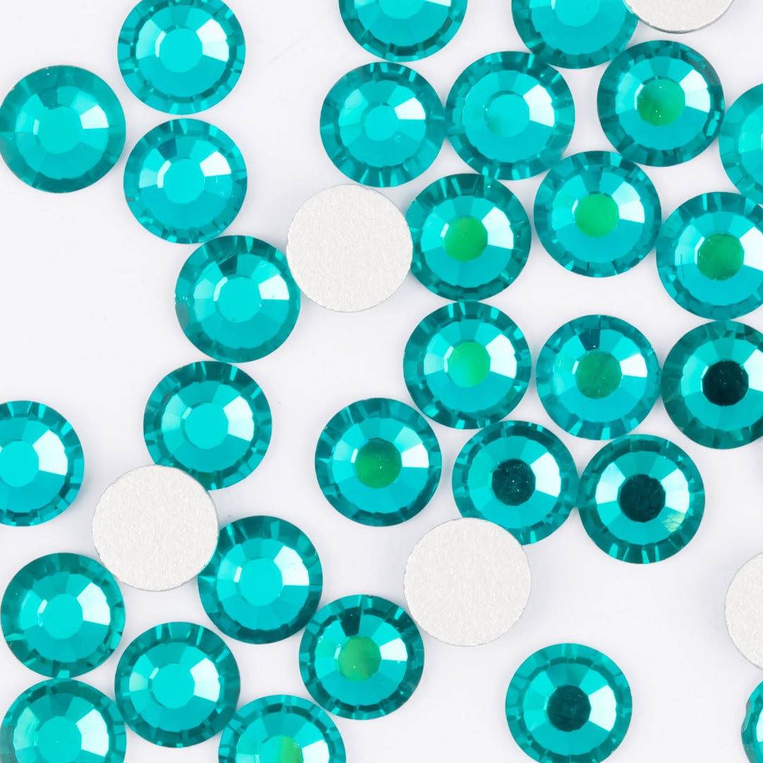 Flatback Blue Zircon Glass Rhinestones - Worthofbest