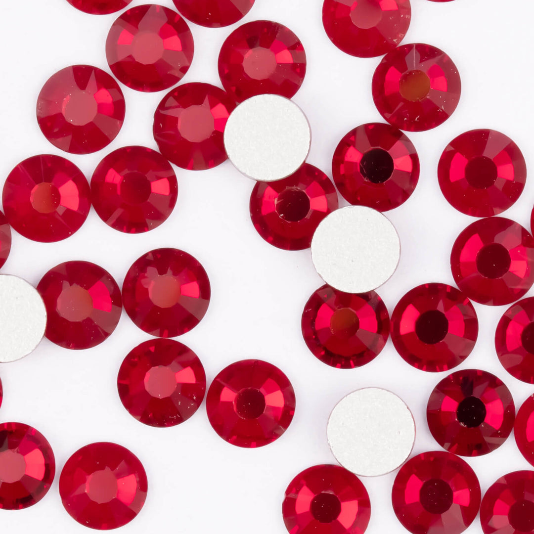 Flatback Dark Siam Glass Rhinestones - Worthofbest