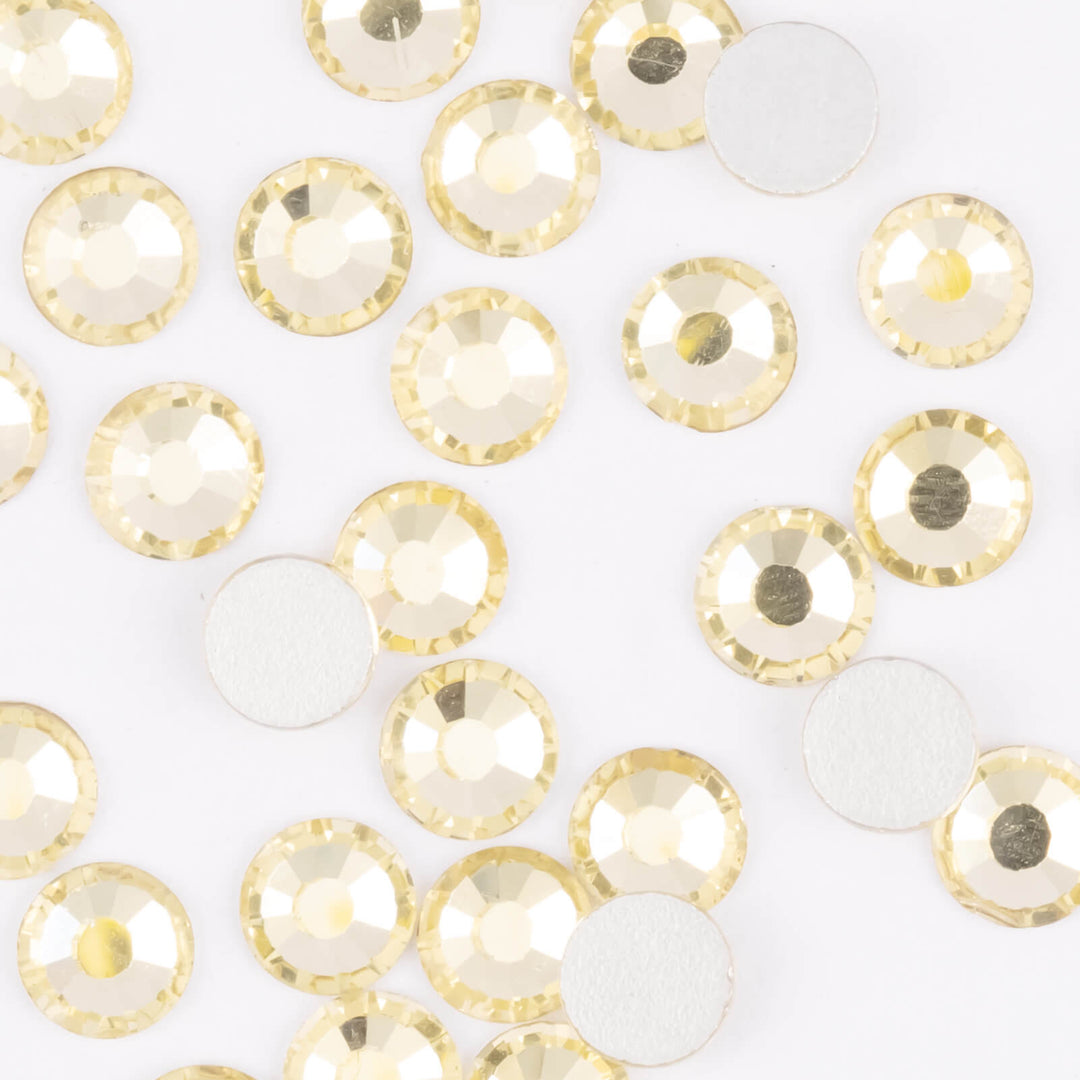 Flatback Jonquil Glass Rhinestones - Worthofbest