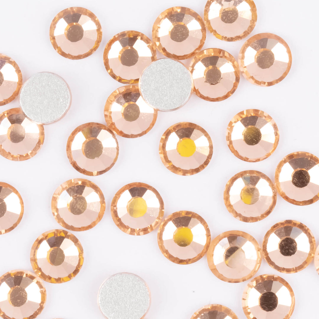Flatback Light Peach Glass Rhinestones - Worthofbest