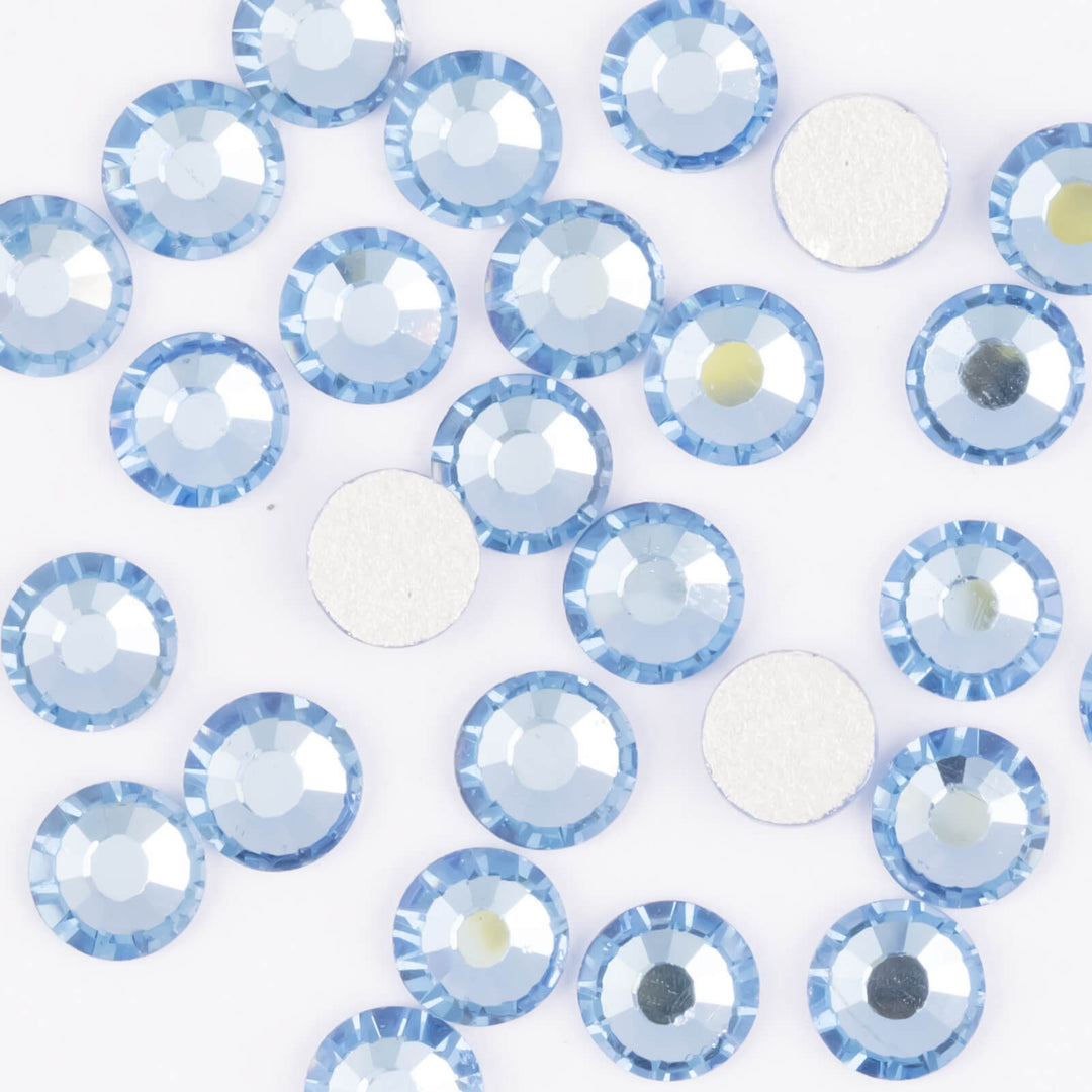 Flatback Light Sapphire Glass Rhinestones - Worthofbest