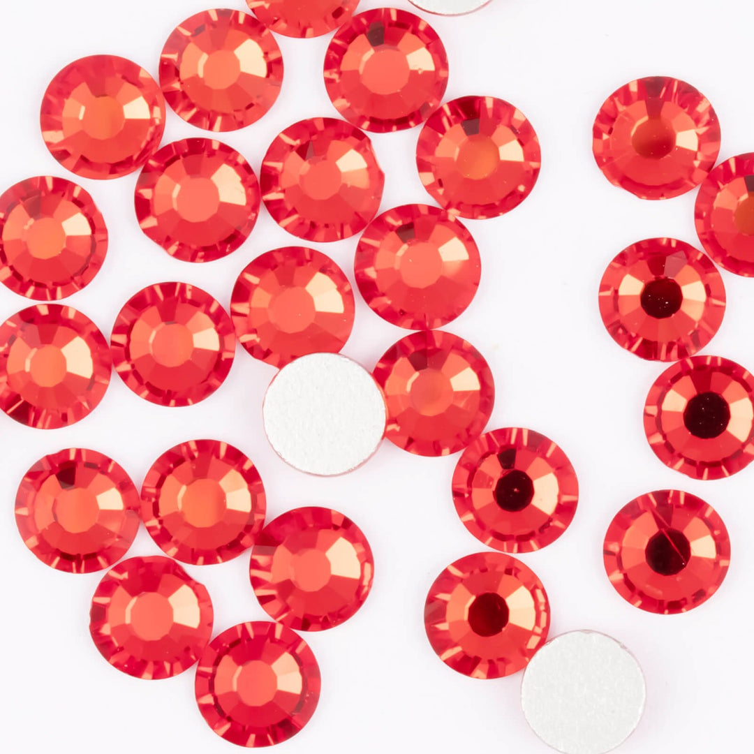Flatback Light Siam Glass Rhinestones - Worthofbest