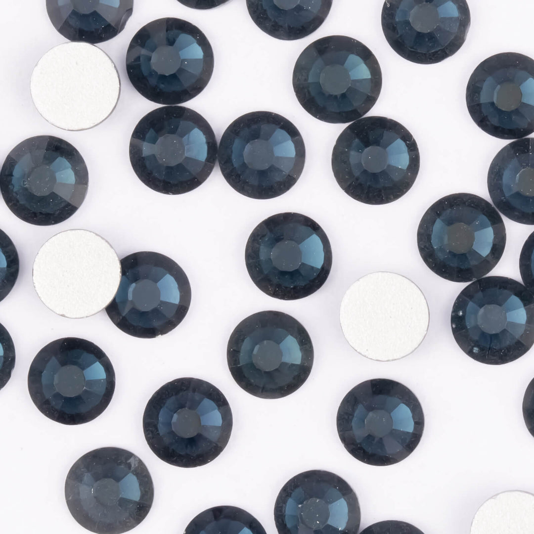 Flatback Montana Glass Rhinestones - Worthofbest