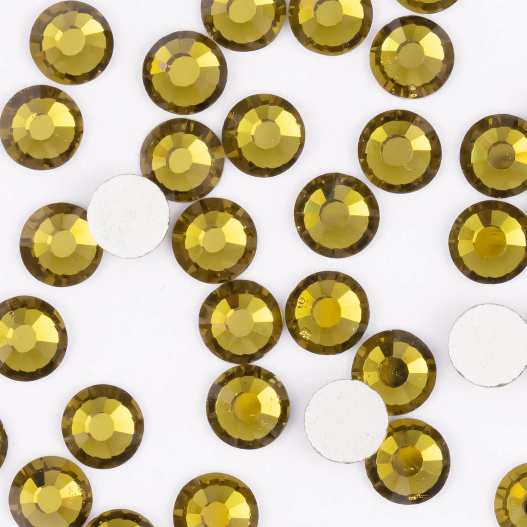 Flatback Olivine Glass Rhinestones - Worthofbest