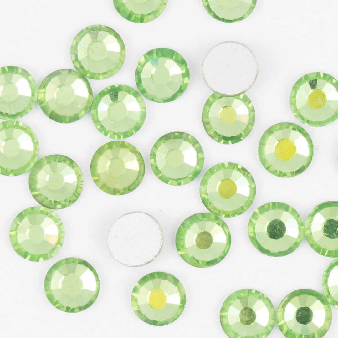 Flatback Peridot Glass Rhinestones - Worthofbest
