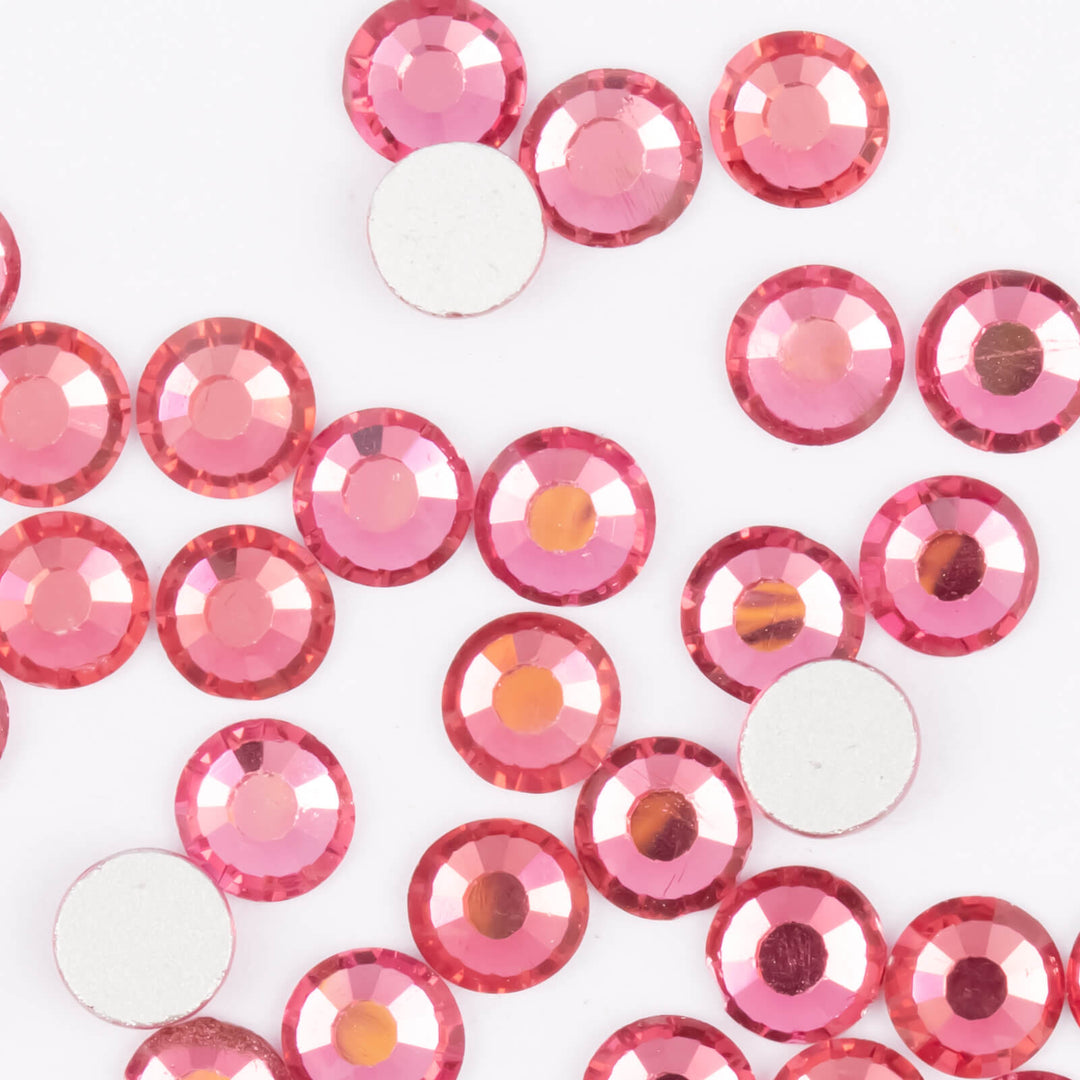 Flatback Rose Glass Rhinestones - Worthofbest
