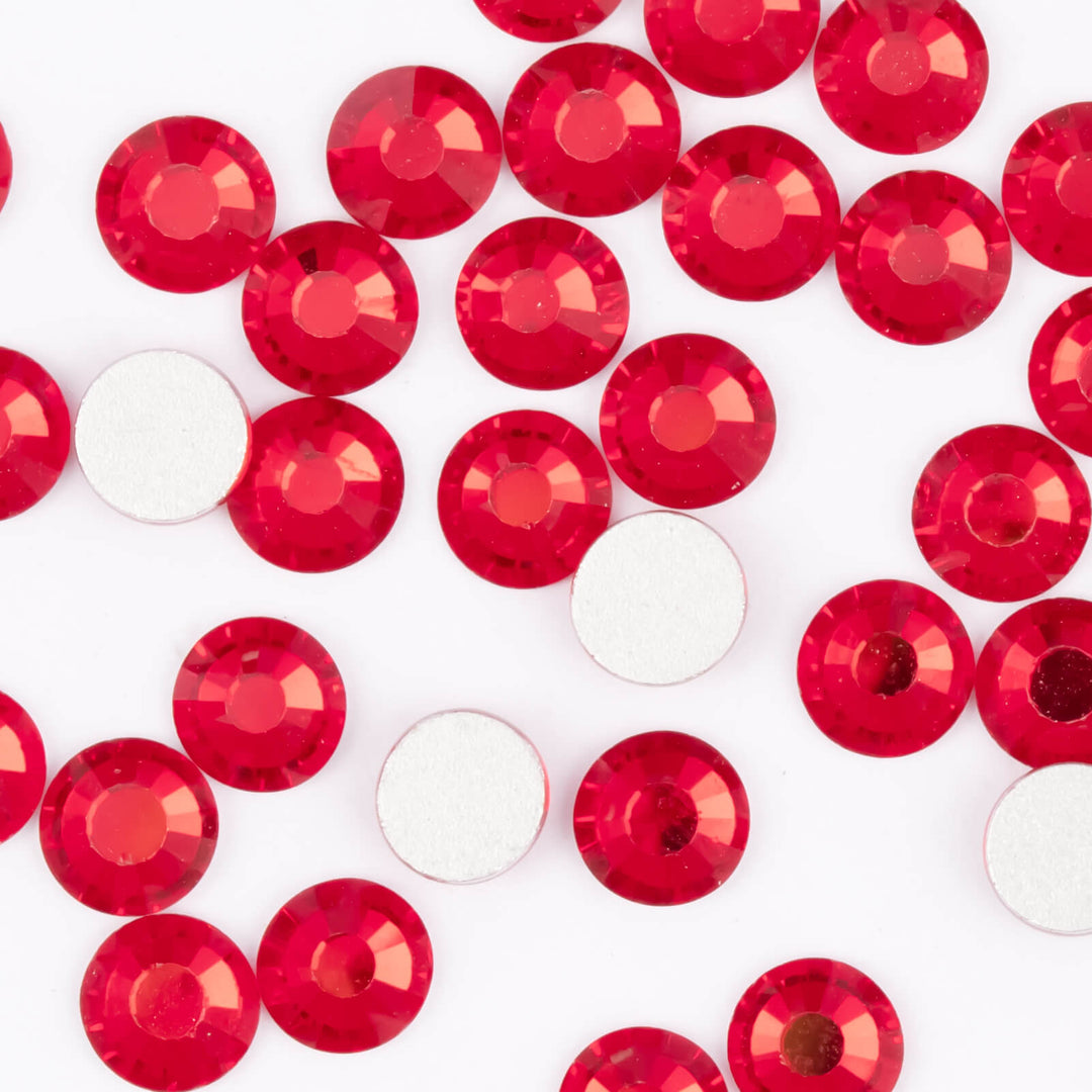 Flatback Siam Glass Rhinestones - Worthofbest