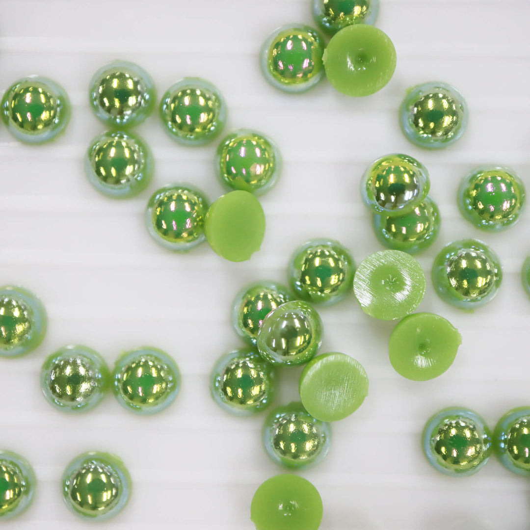 Grass green AB ABS half pearl - Worthofbest