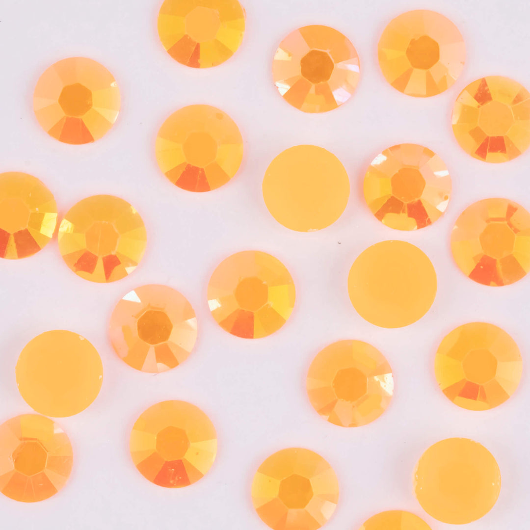 Jelly Orange AB Resin Rhinestones - Worthofbest