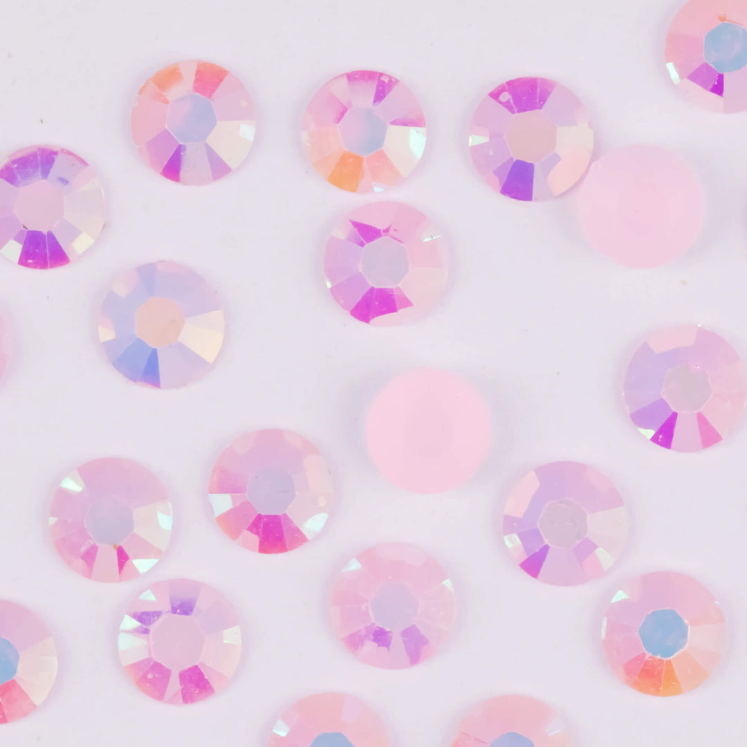 Jelly Pink white AB Resin Rhinestones - Worthofbest