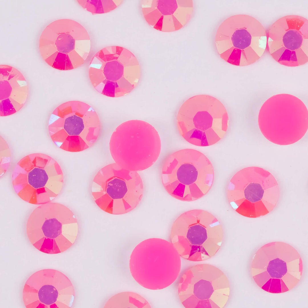 Jelly Rose AB Resin Rhinestones - Worthofbest