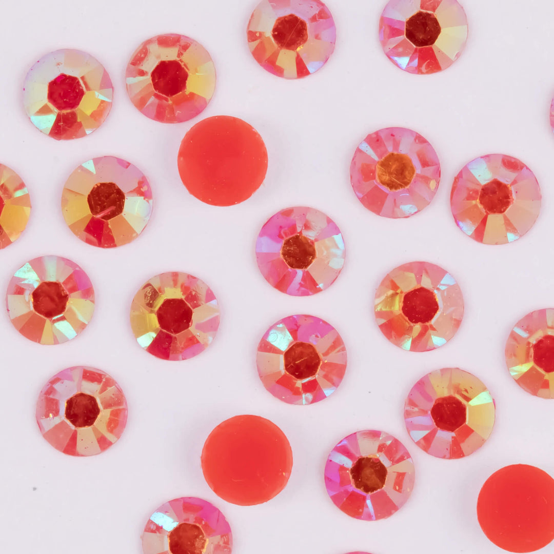 Jelly Siam AB Resin Rhinestones - Worthofbest