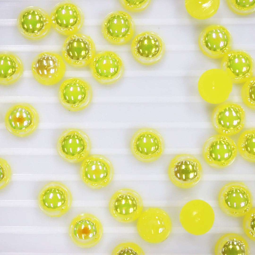 Lemon yellow AB ABS half pearl - Worthofbest