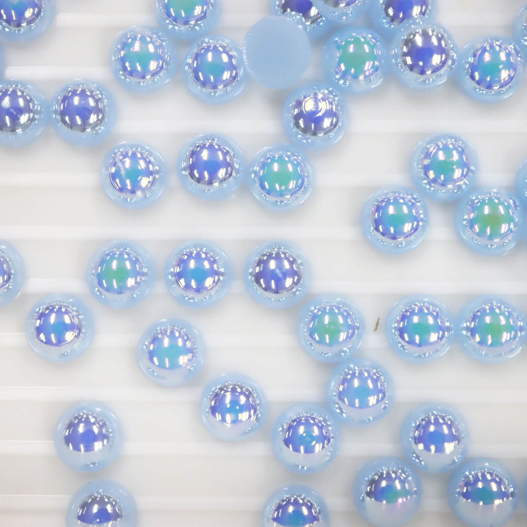 Light blue AB ABS half pearl - Worthofbest
