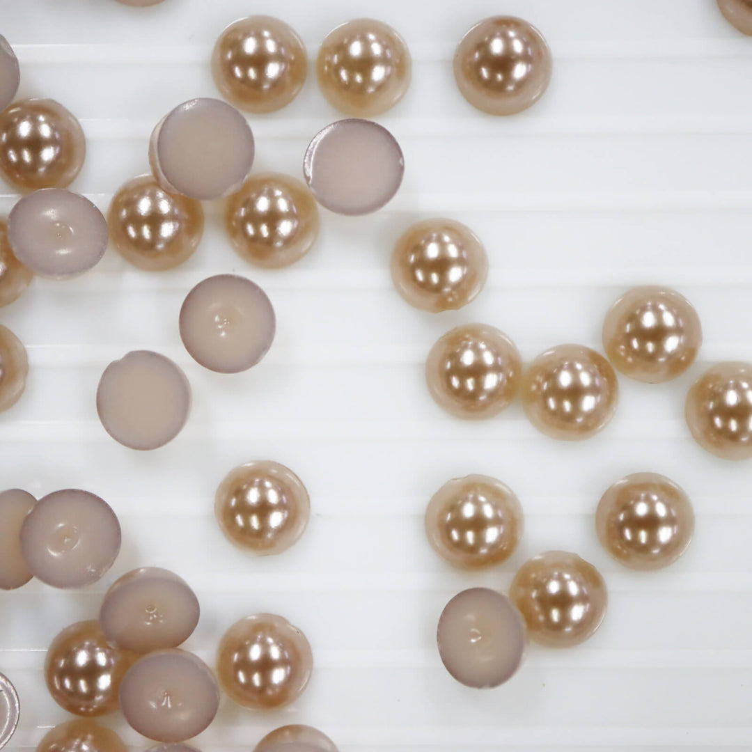 Light coffee ABS half pearl - Worthofbest