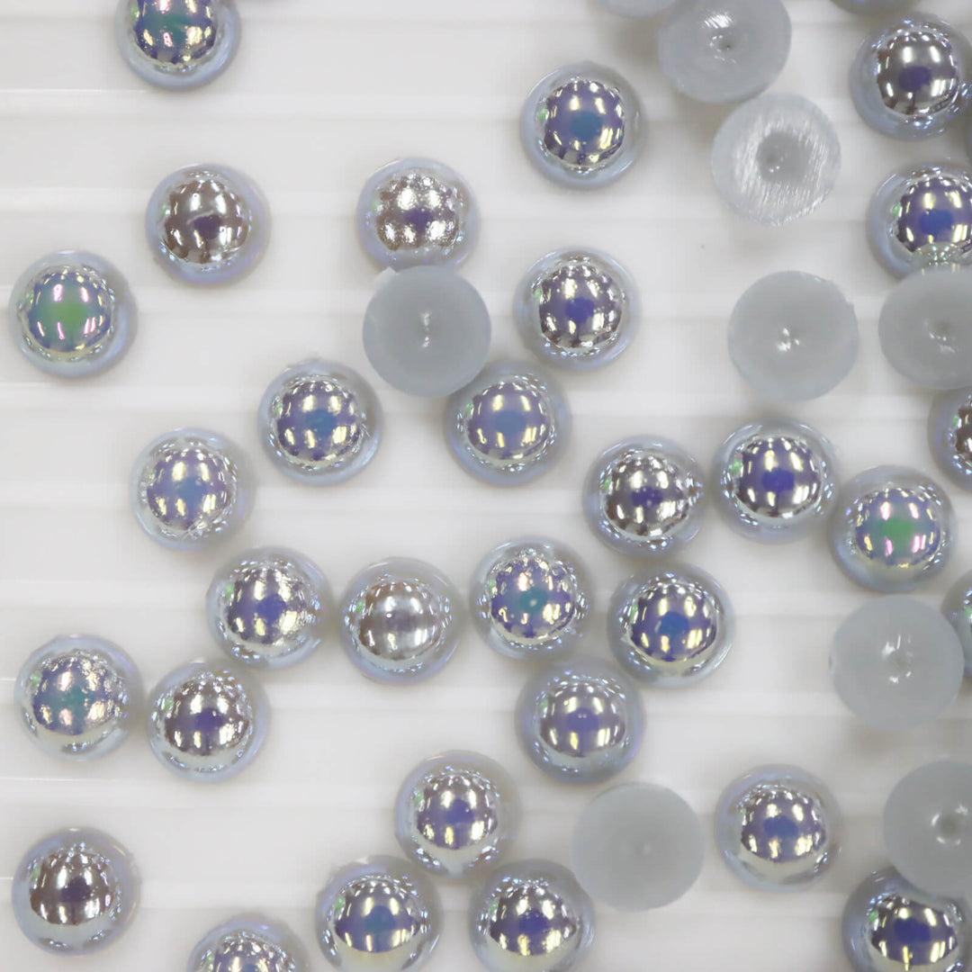 Light gray AB ABS half pearl - Worthofbest
