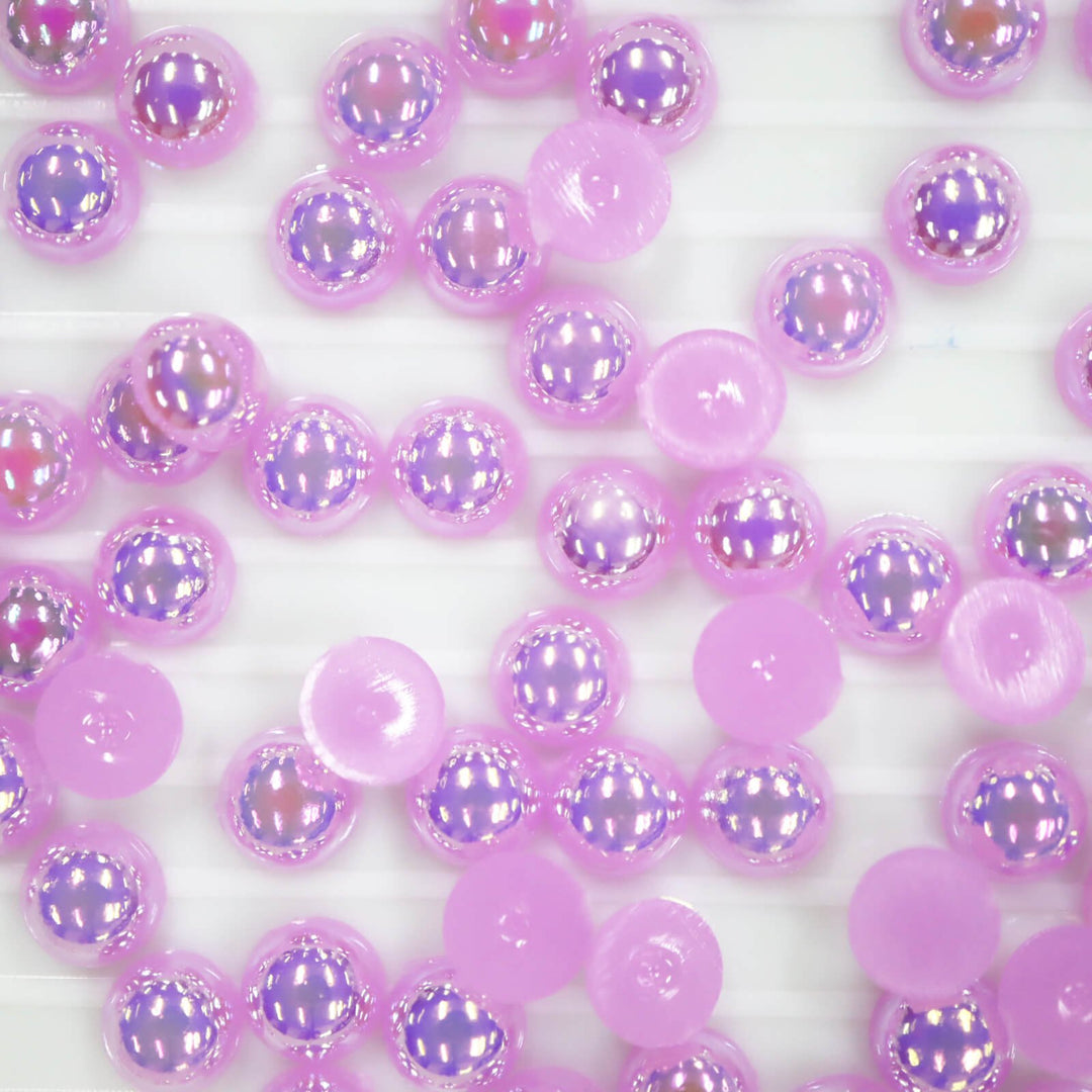 Light purple AB ABS half pearl - Worthofbest