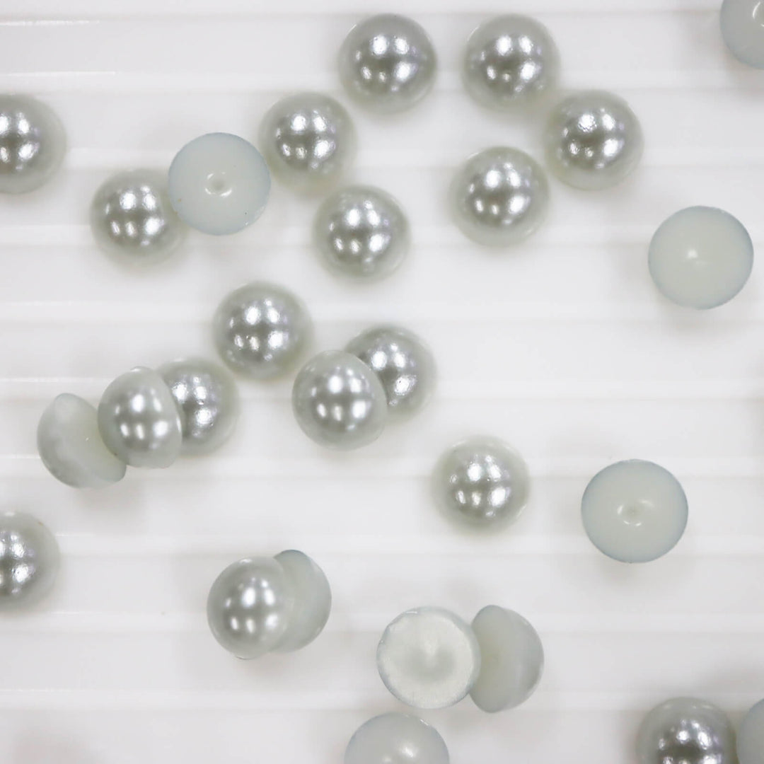 Light silver gray ABS half pearl - Worthofbest