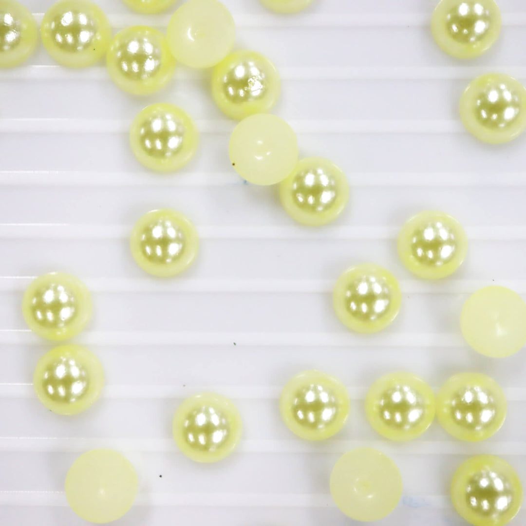 Light yellow ABS half pearl - Worthofbest