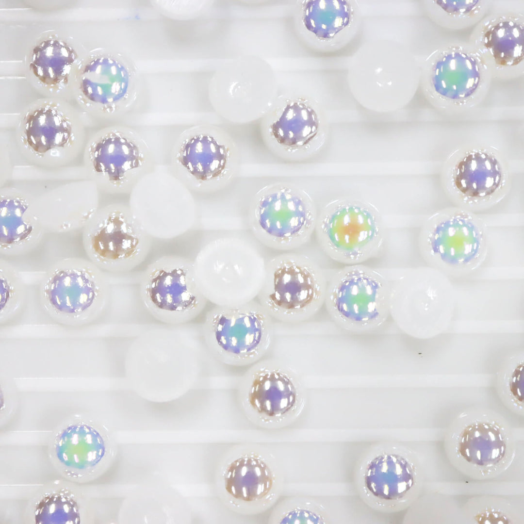 Pure white AB ABS half pearl - Worthofbest