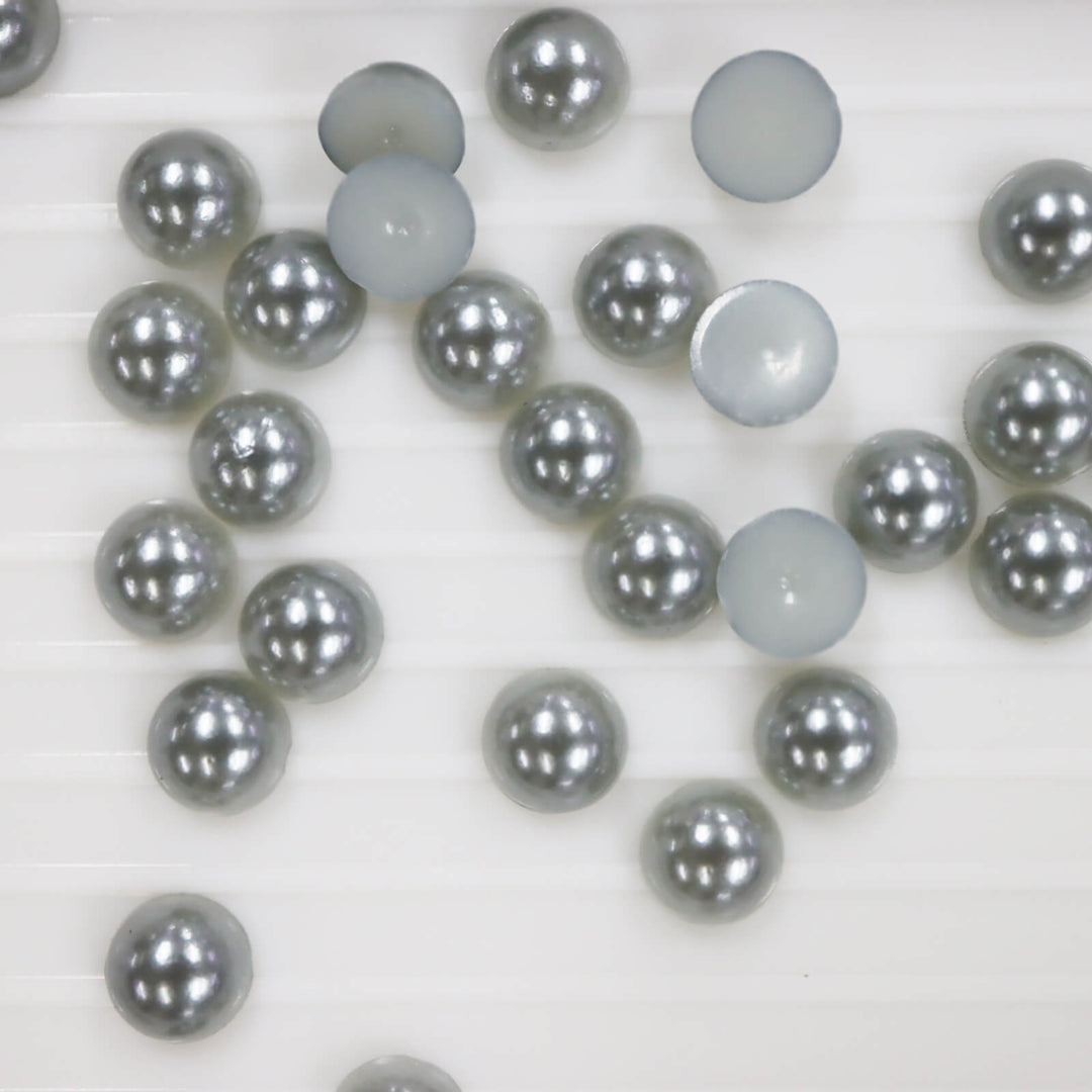 Silver gray ABS half pearl - Worthofbest