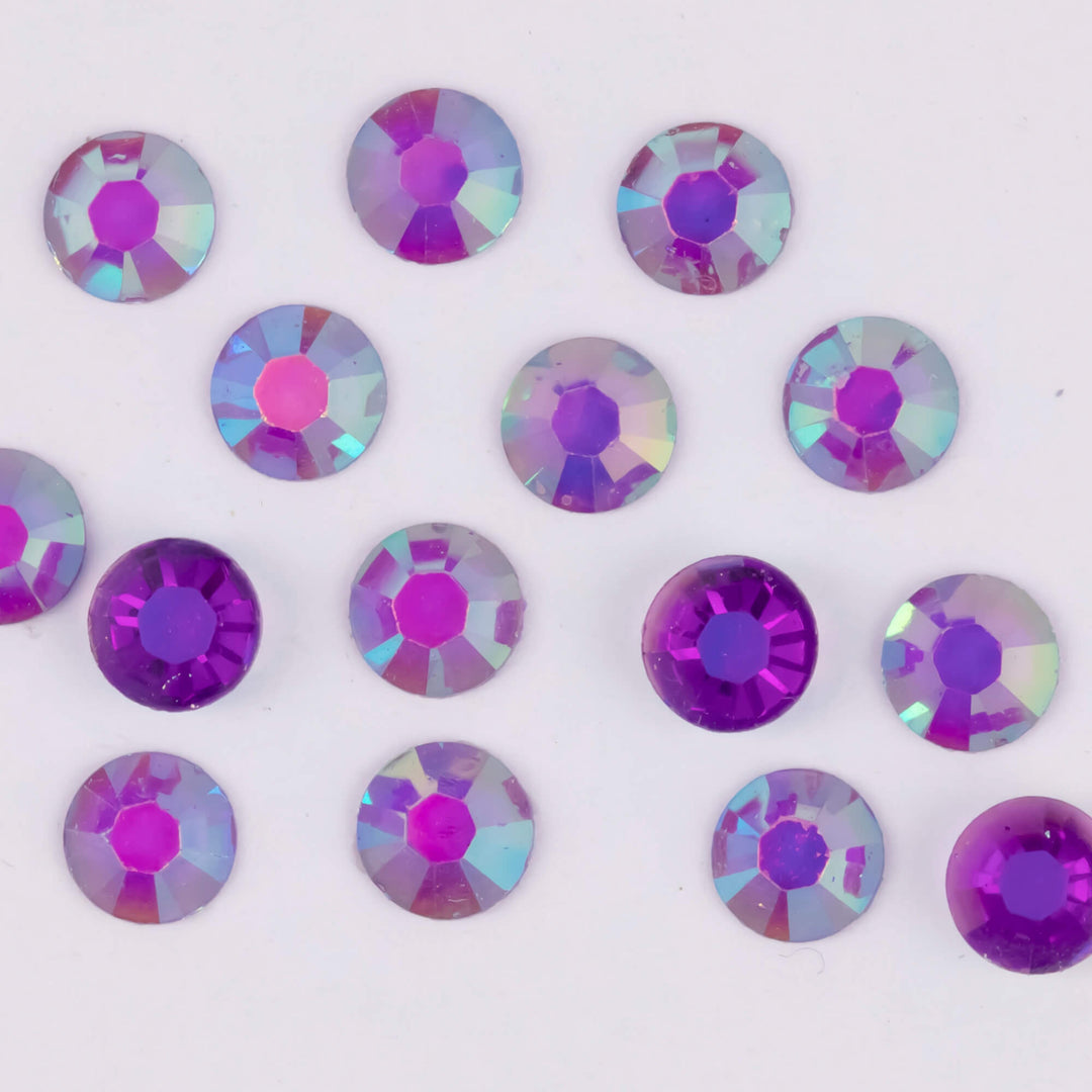 Transparent Amethyst AB Resin Rhinestones - Worthofbest