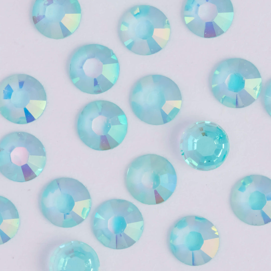 Transparent Aquamarine AB Resin Rhinestones - Worthofbest