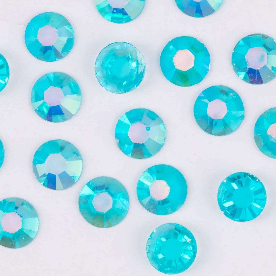 Transparent Blue Zircon AB Resin Rhinestones - Worthofbest