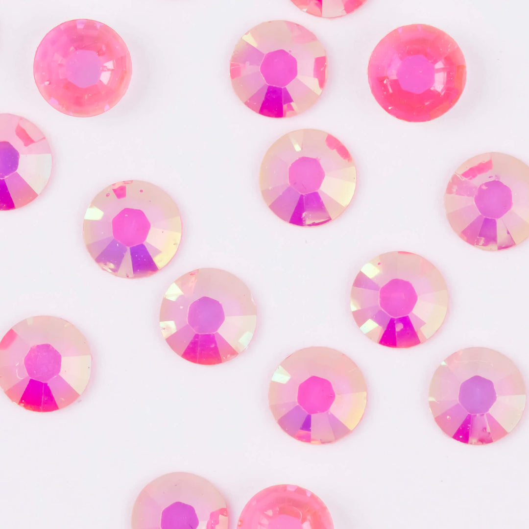 Transparent Dark Rose AB Resin Rhinestones - Worthofbest