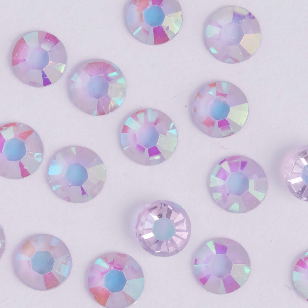 Transparent Light Amethyst AB Resin Rhinestones - Worthofbest