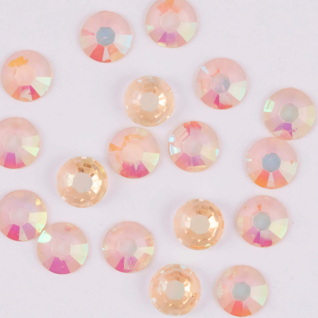 Transparent Light Peach AB Resin Rhinestones - Worthofbest