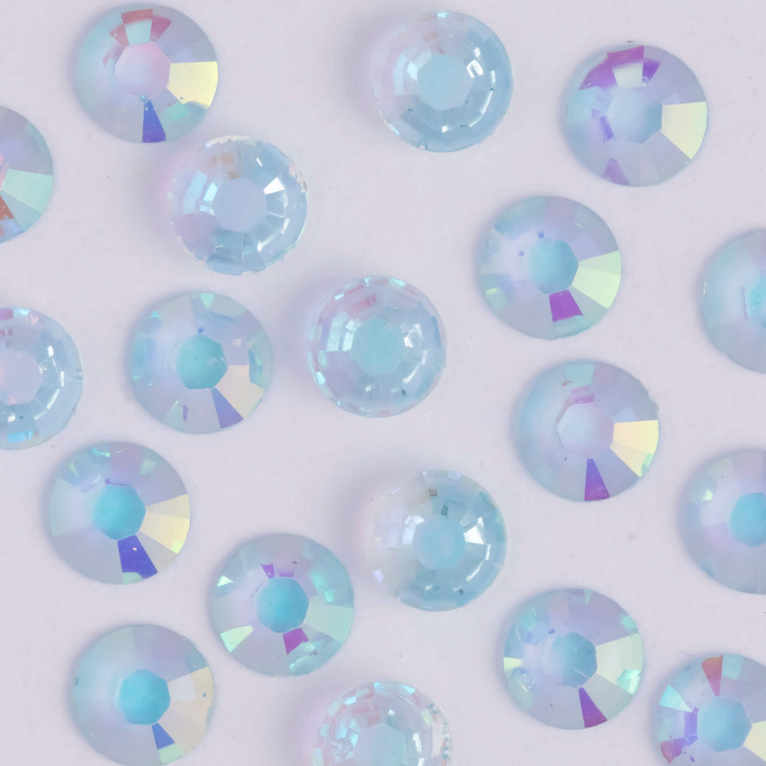 Transparent Ocean Blue AB Resin Rhinestones - Worthofbest