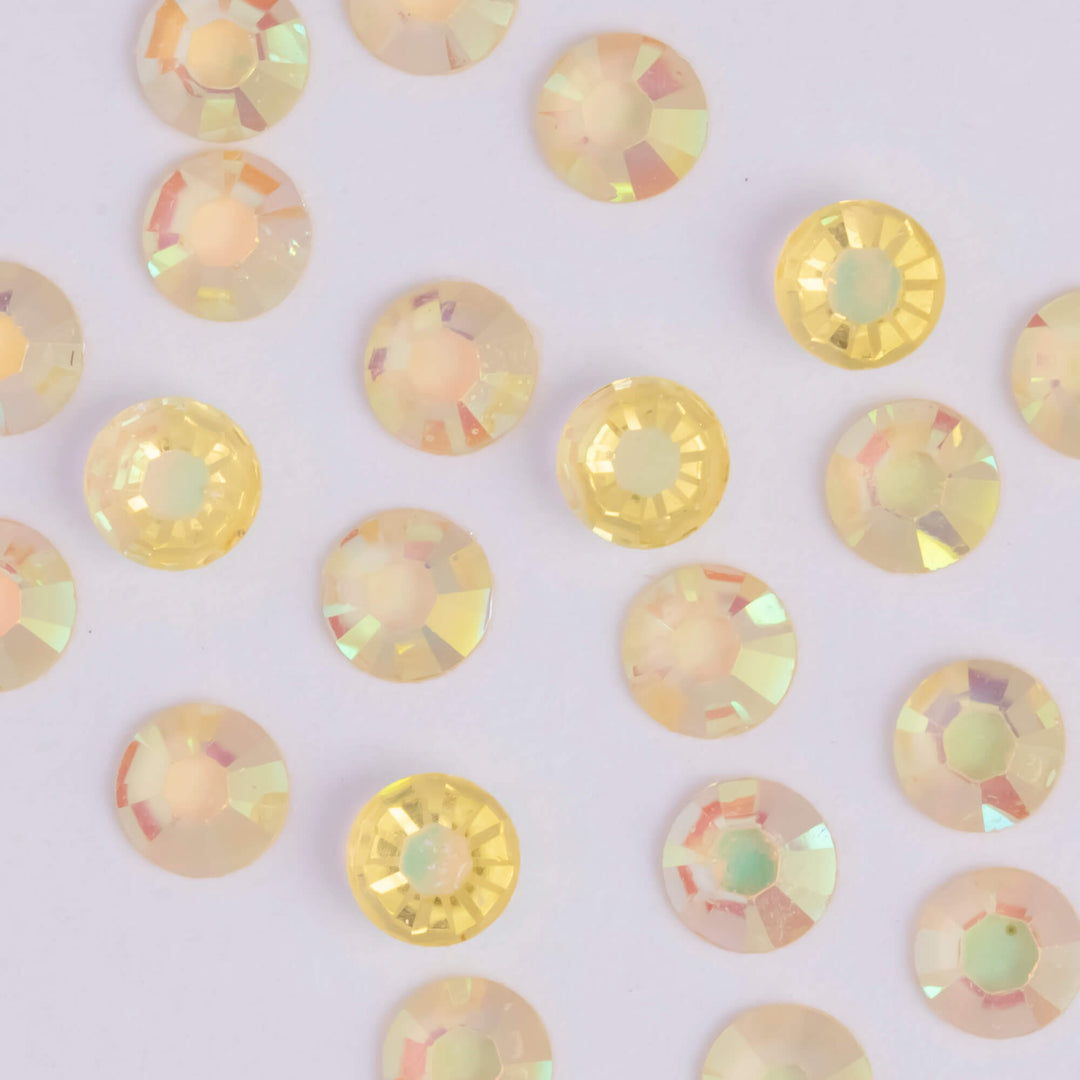 Transparent Tangerine AB Resin Rhinestones - Worthofbest