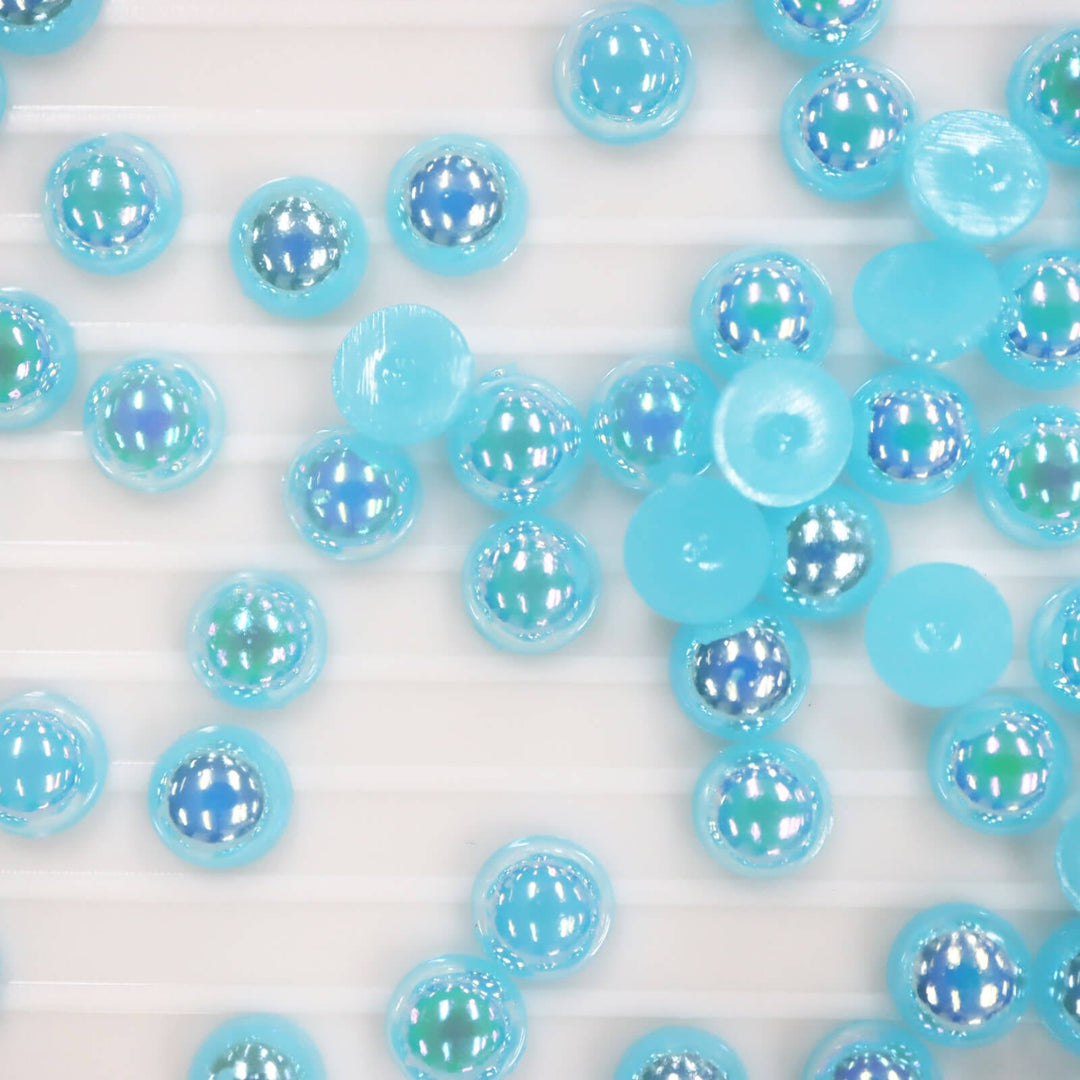 Water blue AB ABS half pearl - Worthofbest