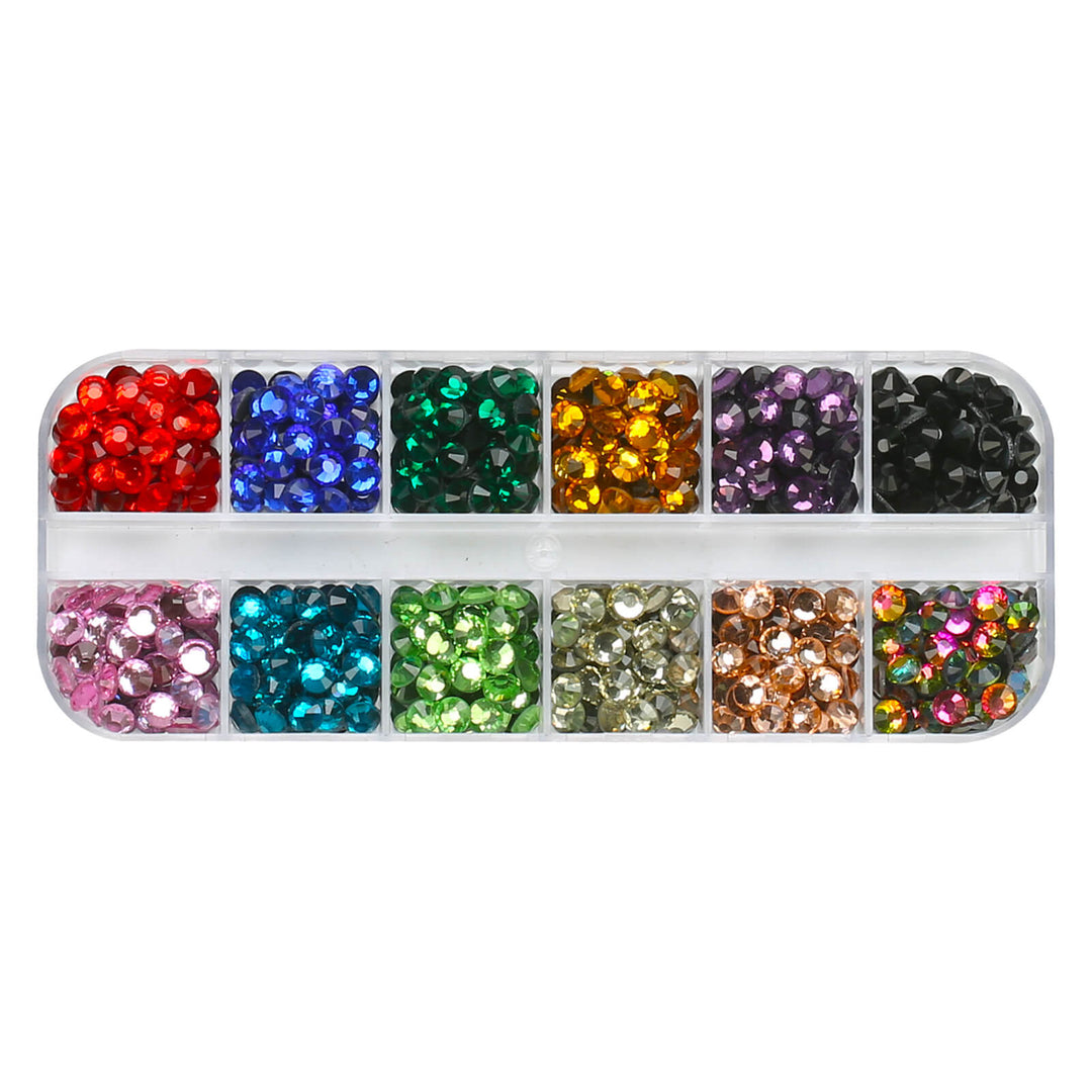  Liliume 5000pcs Hotfix Rhinestones Red Rhinestones 12 Colors 5  Sizes SS6-SS30 Rhinestones Glass Round Rhinestones for Clothing Shoes and  DIY Craft (Red)